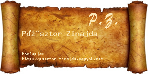 Pásztor Zinajda névjegykártya